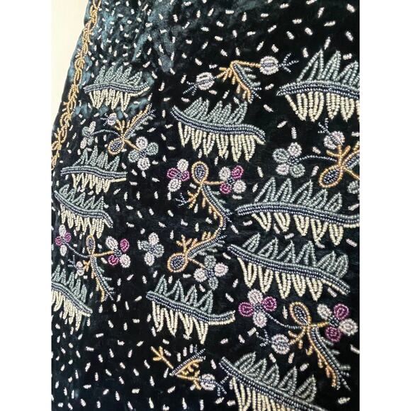 MANGAL EXPORTS dark green beaded India throw pillow decorative sham - Picture 5 of 5